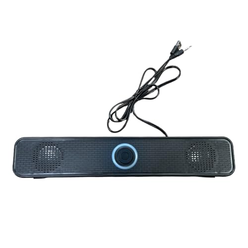Altavoces USB, Barra de Sonido para PC y Tableta, Marco con Graves Ricos, Salida de Audio estéreo, Dispositivo portátil de Volumen Alto para Monitor, proyector, música, TV, Escenario, Aula, Oficina