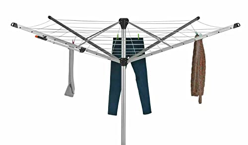 Monal 50M Rotary Aluminium & Powder-Coated Washing Line With 4 Arm Garden Outdoor Laundry Drying Heavy Duty Folding Clothes Line Airer With Ground Spike & Cover (Aluminium, With Spikes & Cover) - Image 6