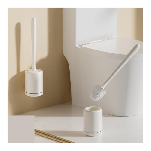 Brosse de toilette blanche WC domestique avec base de nettoyage - 6