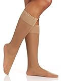 Berkshire Women's All Day Knee High Pantyhose with Reinforced Toe, City Beige, 8 1/2 - 11