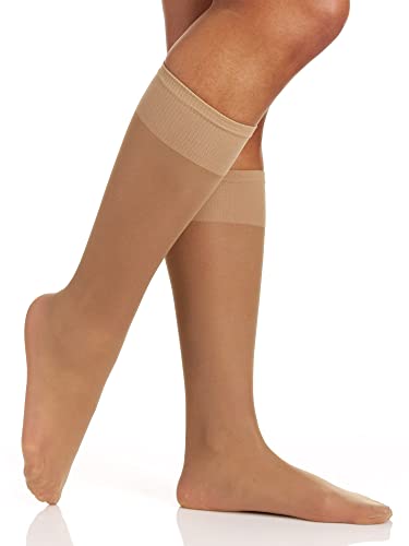 Berkshire womens All Day Knee High With Reinforced Toe pantyhose, City Beige, 8 1 2 -11 US