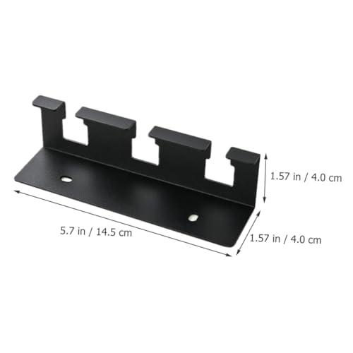 Organizador de cables para pared, gancho de aluminio negro miniatura 2