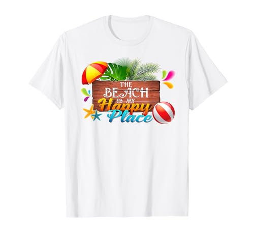 The Beach is My Happy Place - Maglietta estiva per le vacanze Maglietta