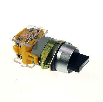 22mm mount round selector select switch 2 position Latching 1 NO 1 NC