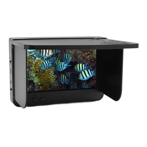 Fishing Camera Display Screen, 5.0 Inch 1500cd IPS Large Screen Monitor for Underwater Fish Finder, 10 Hours Battery Life, 3.5MM Interface Video Display for Most Fishing Cameras