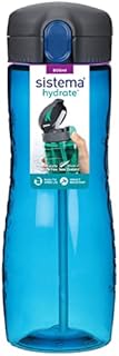 Sistema Hydrate Tritan Active Sports Water Bottle | 800 ml | Leakproof Water Bottle | BPA-Free | Recyclable with TerraCycle®| Assorted Colours