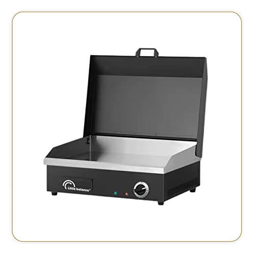 LITTLE BALANCE 8668 Snack Plus Black Edition, Plancha électrique 6-8 personnes, Plaque de cuisson...
