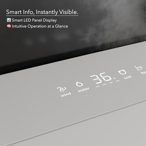 Image of Hindware Automate Imperial Smart Toilet | Adjustable Dryer | Heated Seat | Remote Control & Dual Flush | Nozzle Self-Cleaning | Foot Sensor Flush | Ceramic Floor-Mount EWC S-300 Trap | Star White