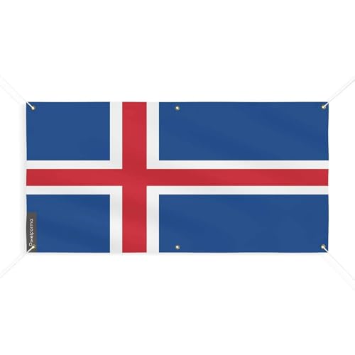 Drapeau de l'Islande 90x180cm pavillon islandais taille M pour mât vertical