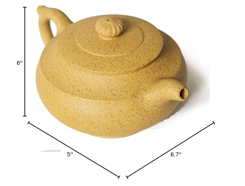 Image of Chinese Zisha Teapot Clay Sesame Mud Tea Pot for Home Office (Hanyun) | yixing clay teapot brew tea leaves Gongfu tea
