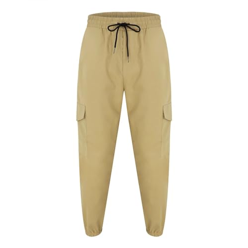 Pantalon de travail homme avec poches cargo et taille élastique ajustable
