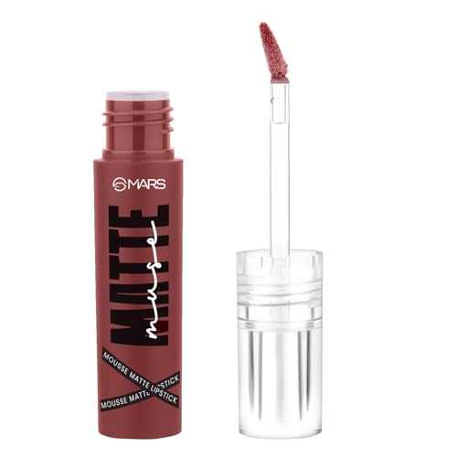 Image of MARS Matte Muse Mousse Lipstick (3ml) (18-FIERCE STAR) with Doe-Foot Applicator | Highly Pigmented | Smooth Texture | Hydrating Formula | Blurry Lips Effect (Pack of 3)