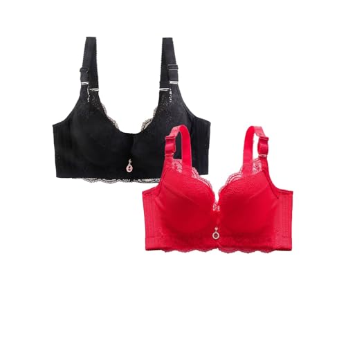 Generisch Sujetador deportivo para mujer, transpirable, talla grande, sujetador de encaje para mujer, sujetador sexy, 2 blancos., 7XL