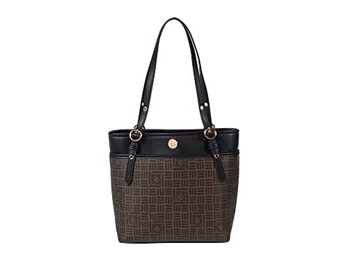 Anne Klein Pocket Tote Brown Multi One Size