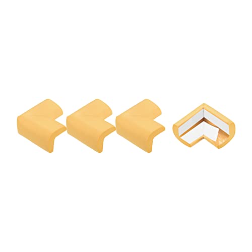 Image of uxcell Corner Guards Edge Protectors, 4Pack Foam Safety Bumper L Shape, 55mm /2.16 inch(L) for Furniture Corner Table Edge Guard, Wood Color