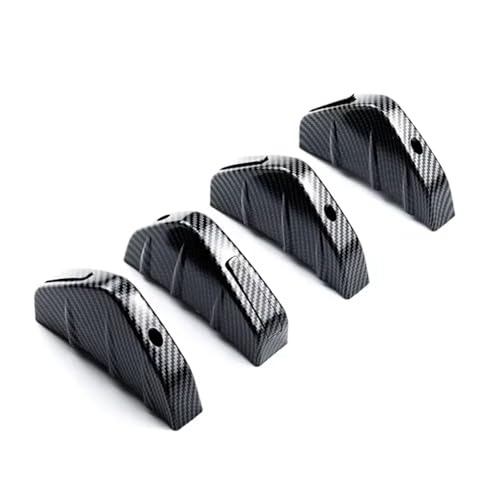 Diffuseurs de pare-chocs arrière universels en ABS style carbone noir et rouge anti-collision