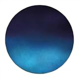 MomTumd Round Rug 39 in Navy Rolling Chair Mat Dark Blue Computer Gaming Rolling Chair Mat Anti-Slip Desk Mat Floor Mat for Office Chair