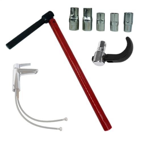 Vgvgaj Juego de llaves de vaso para grifo, herramienta de instalación de llave de 8 a 13 mm, llave de tubo, herramienta de fontanería manual para baños