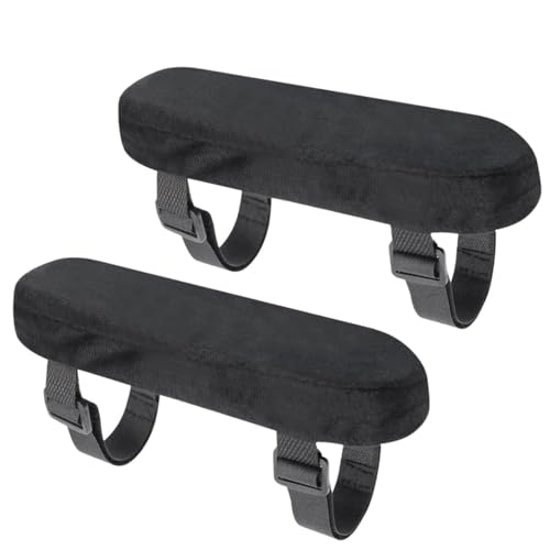 EVBOTGEE Armlehnen Pads 2 Stück Ergonomische Armlehnen Polster aus Schaum AntiRutsch Armlehnenkissen für Bürostuhl und Gaming Stuhl Armlehnen Abdeckung Support für Ellenbogen Komfort und Unterstützung