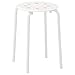 Sgabello multiuso Marius per cucina, colazione, bagno, resistente, colore: bianco