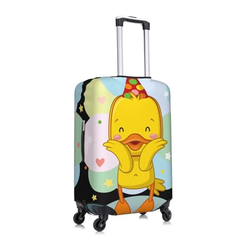 Yellow Duck Doll Print Luggage Cover Washable Elasticated Suitcase Covers TSA Approved Stylish Dust and Scratch Resistant Case Protector for Kids and Adults3