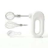Wynboop MINI Household Cordless Electric Hand Mixer,USB Rechargable Handheld Egg Beater with 2 Detachable Stir Whisks 4 Speed Modes,Baking At Home For Kitchen,Lightweight Portable(White)