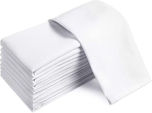 Elegant Restaurant Quality 100% Cotton Dinner Table Cloth Napkins With Clean- Lined Hemmed Edges, Bulk Set, Square 20" X 20'' For Weddings, Hotels, Restaurants, And Classy Home Dinners (60) #TOP23