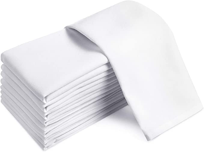 GroKo Textiles Corp.Cotton Polyester Cloth Napkins, Square 20'' x 20'', Set of 60, Restaurant Quality, Absorbent, Reusable
