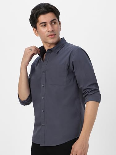 Image of Urbano Fashion Men's Cotton Full Sleeve Regular Fit Casual Solid Shirt