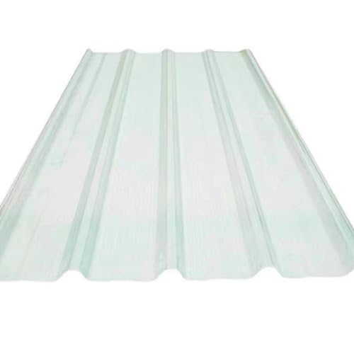 FRP Clear Roof Sheet,2mm Thick Heavy Duty Corrugated Roofing Sheets,Replacement Roofing Material,Water,UV-Ray,Dustproof Daylighting Panels,for Carport Greenhouse (0.9x1.7m/35x67in)