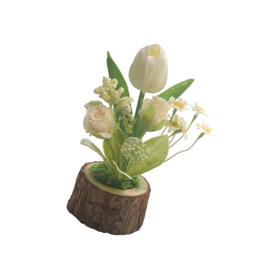 livre Guaber Fausses Tulipes Fleurs avec De Petites Fermes Artificiel pour Les Décors Maison Fausse Fausse en Pot en Pot dans des Pots