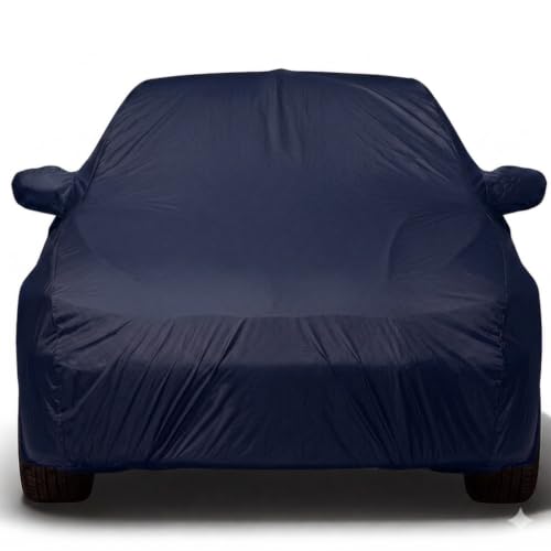 Image of Autofurnish WaterResistant Car Cover for Renault Kiger 2021 | Premium Taffeta Material| Water Resistant | Mirror Pockets | Dust & UV Protection | Interlok Stitching | Buckle Belt | Blue
