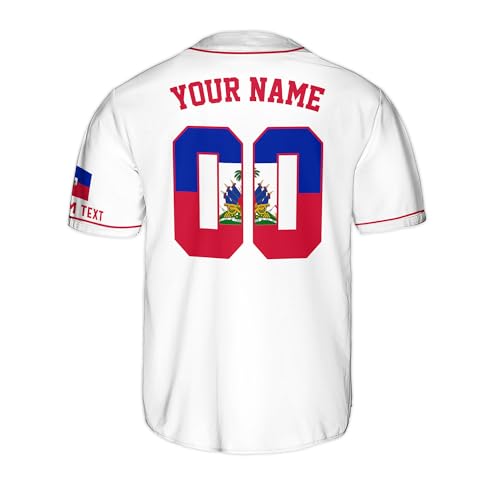 Haiti Jersey Men, Haiti Jersey Baseball, Personalized Haiti Baseball Jersey Men miniatura 6