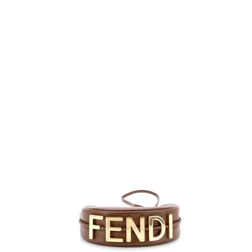 Pre-Loved Fendigraphy Bag Leather Mini, Brown4