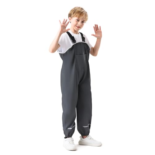Image of Kids Unisex Rain Pants, Green, Size 2-9 Years