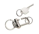 Troika 2-Way Key breloczek do kluczy z trzema kółkami do kluczy dwa rozmiary, z odlewu metalowego, kolor: srebrny, KR22-09/GM, Gunmetal szary, 3 Schlüsselringe, brelok