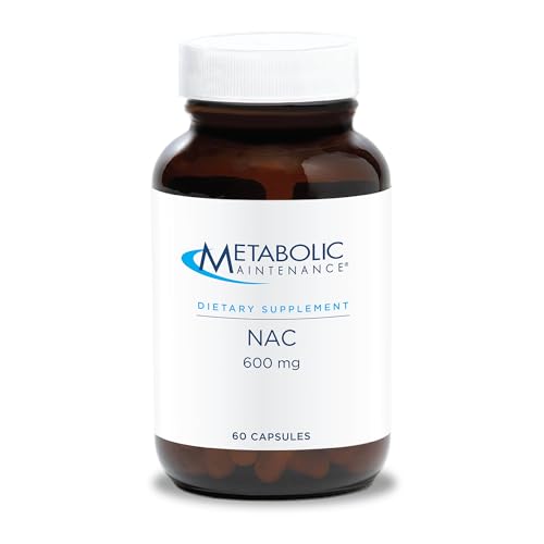 Metabolic Maintenance NAC 600 mg Capsules - N-Acetyl Cysteine 600 mg Supplement for Liver and Immune Support - Antioxidant Defense for Men and Women 50+ - 60 Capsules