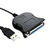 VCALDGFZ USB to 25 Pin DB25 Female IEEE 1284 Parallel Printer LPT Adapter Print Converter Cable Parallel Interface Communication