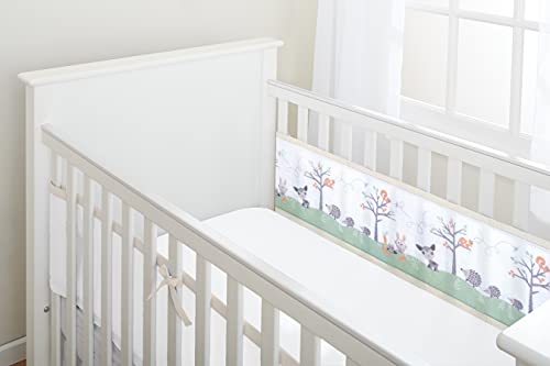 BreathableBaby Tour de lit en maille respirante – Collection Classic – Woodland Walk – Convient aux lits d'extrémité solide – Anti-chocs