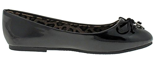 Capelli New York Girl's Twisted Flower Charm and Bow Patent Leather Flat3