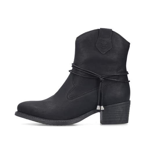 Rieker Damen Klassische Stiefeletten 73158, Frauen Stiefeletten,reißverschluss,stiefel,bootee,booties,halbstiefel,schwarz (00),38 EU / 5 UK – Ansicht 4