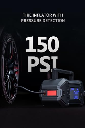 Portable Car Jump Starter 3000A: 12V Battery Jumper Emergency for 8.0L Gas & Diesel Engines Power Booster Start Boost Charger Box with Power Bank + Air Compressor, High-Efficiency (GK-J1206P) - Image 5