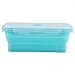 Bento pudełko na lunch, składane lekkie silikonowe pojemniki do mikrofalówki, (miętowa, 1200 ml)