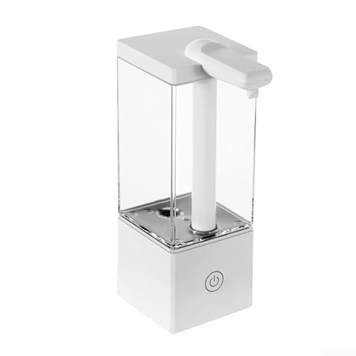 Dispenser automatico di sapone con sensore, 490 ml, ricaricabile, senza tocco, dispenser disinfettante per le mani, in ABS, impermeabile, per cucina e bagno, bianco