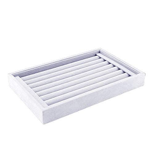 FOReverweihuajz Schmuckkästchen für Ohrringe, Halsketten, Armbänder, Organizer und Präsentationsbox für Mädchen und Frauen, Weiß Cover