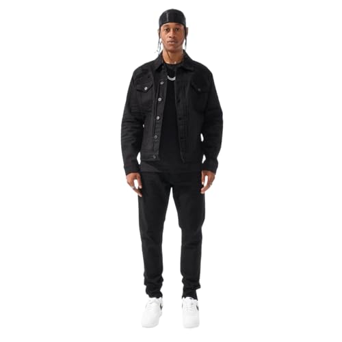 Men Sean Fit with Shreds Tribeca Twill Pants (Black)2