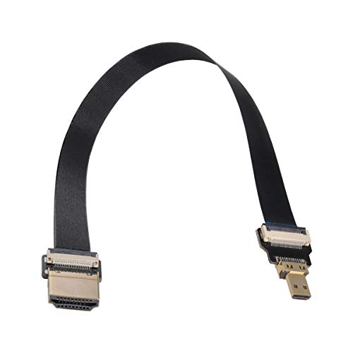 Xiwai CYFPV HDMI Male to Micro HDMI Male Extension FPC Flat Cable 1080P for FPV HDTV Multicopter Aerial Photography (0.2m)