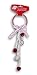 Christmas Door Hanger with Jingle Bells - 11 Inches (White & Red)