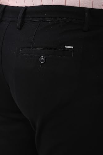 Image of Peter England Men's Slim Fit Stretchable Casual Trousers | Office & Everyday Wear | Comfortable & Smart Look