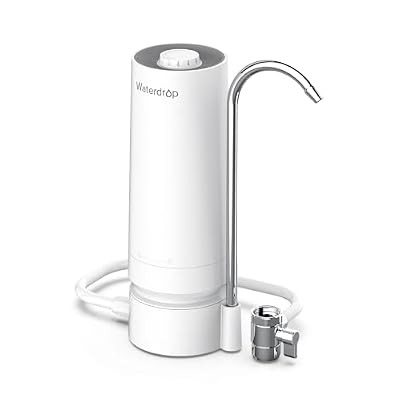 Waterdrop CTF-05 Water Filter for Sink Faucet, Countertop Water Filter System and Filter Life Reminder, Reduces Heavy Metals, Bad Odor, and 99% Chlorine, 4000 Gallons, 1 Filter